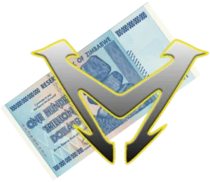 letter M with currency note