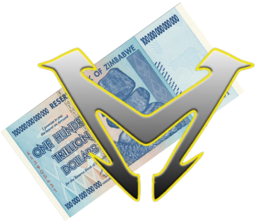 letter M with currency note